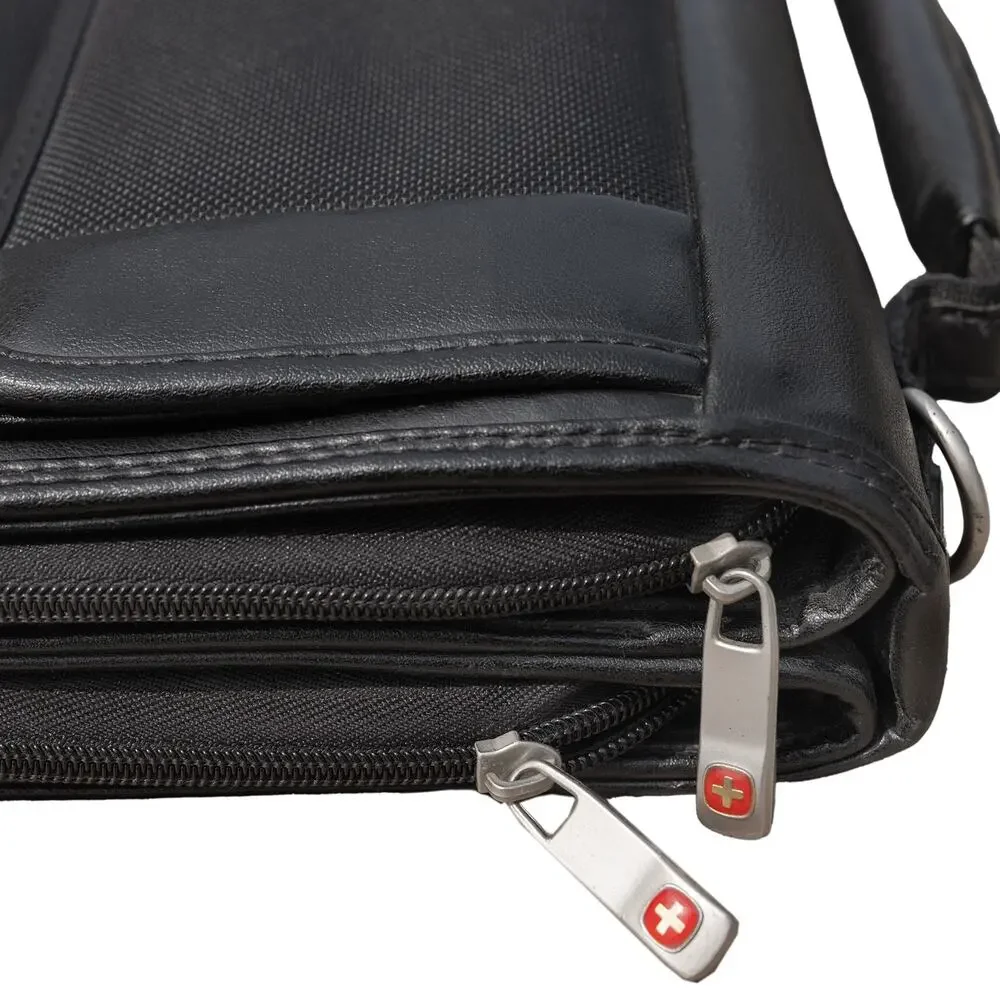 Wenger Multi-Function Presentation Folio Black Zippered Business Padfolio